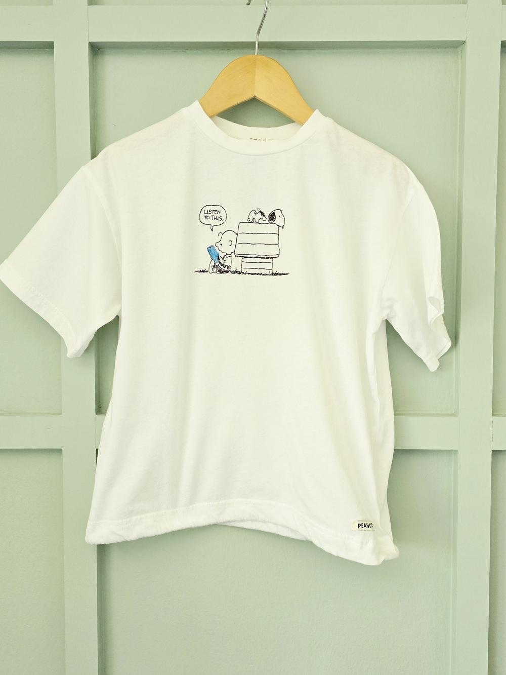 Peanuts Kids Short Sleeve Tee with Embroidered Peanuts Graphic